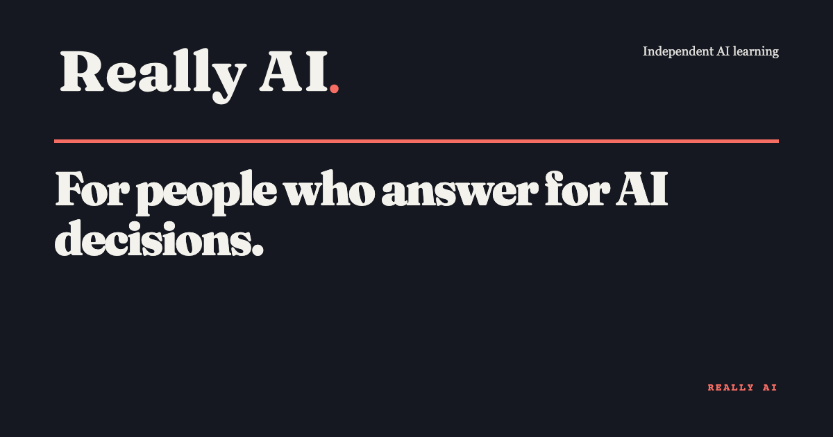 For people who answer for AI decisions.
